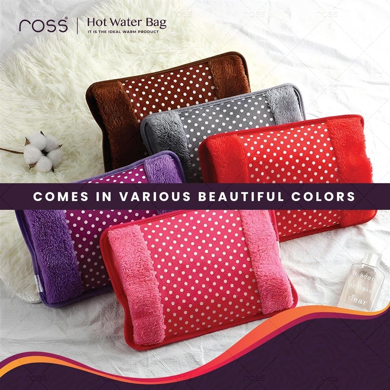 ROSS Electric Hot Water Bag & Heating Pad – Pain Relief Solution with Hand Warmer Pockets, Soft Fabric, Fast Heating, Ideal for Back Pain, Cramps & Winter Comfort (Multicolour) - Image 3