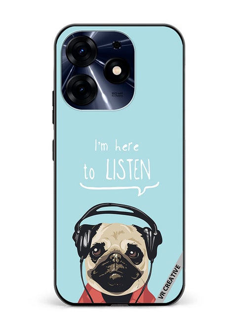 Protective Case Cover For Tecno Spark 10 Pro Pug Life Design Multicolour