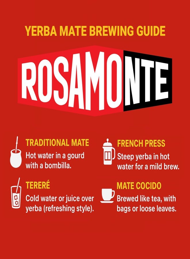 Rosamonte Yerba Mate- Traditional con palo (with Stems) 1.1 Lbs (500g) - Image 4