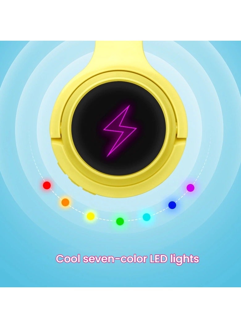 general Cartoon luminous headband bluetooth headset wireless music headset cute shape students children special long life with microphone headset - Image 3