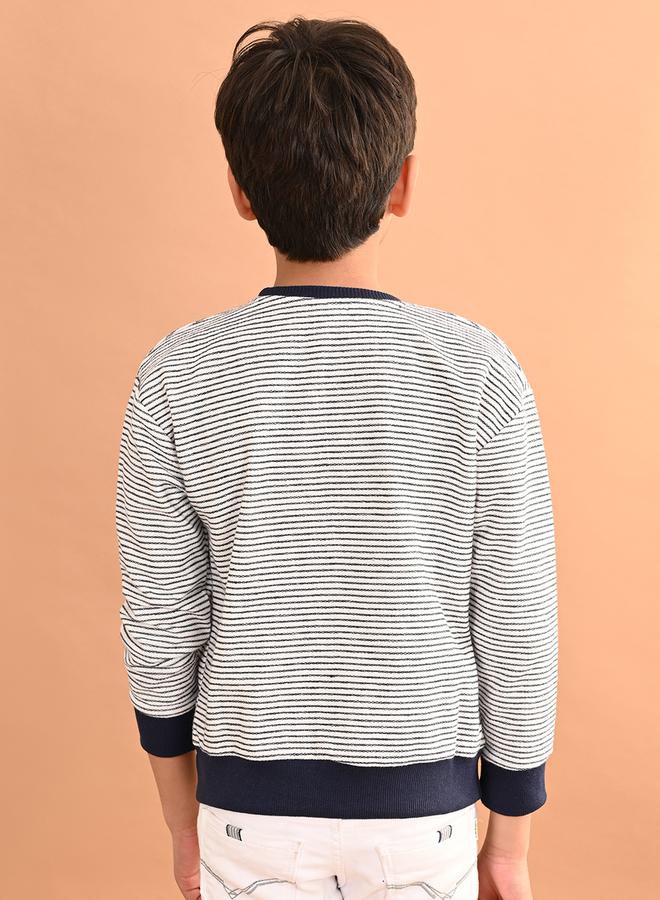 ليل بيكس سويت شيرت مخطط بياقة دائرية - Image 5