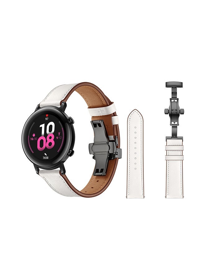 NIBEMINENT Stylish Replacement Band For Huawei Watch GT/GT 2 42mm White - Image 2