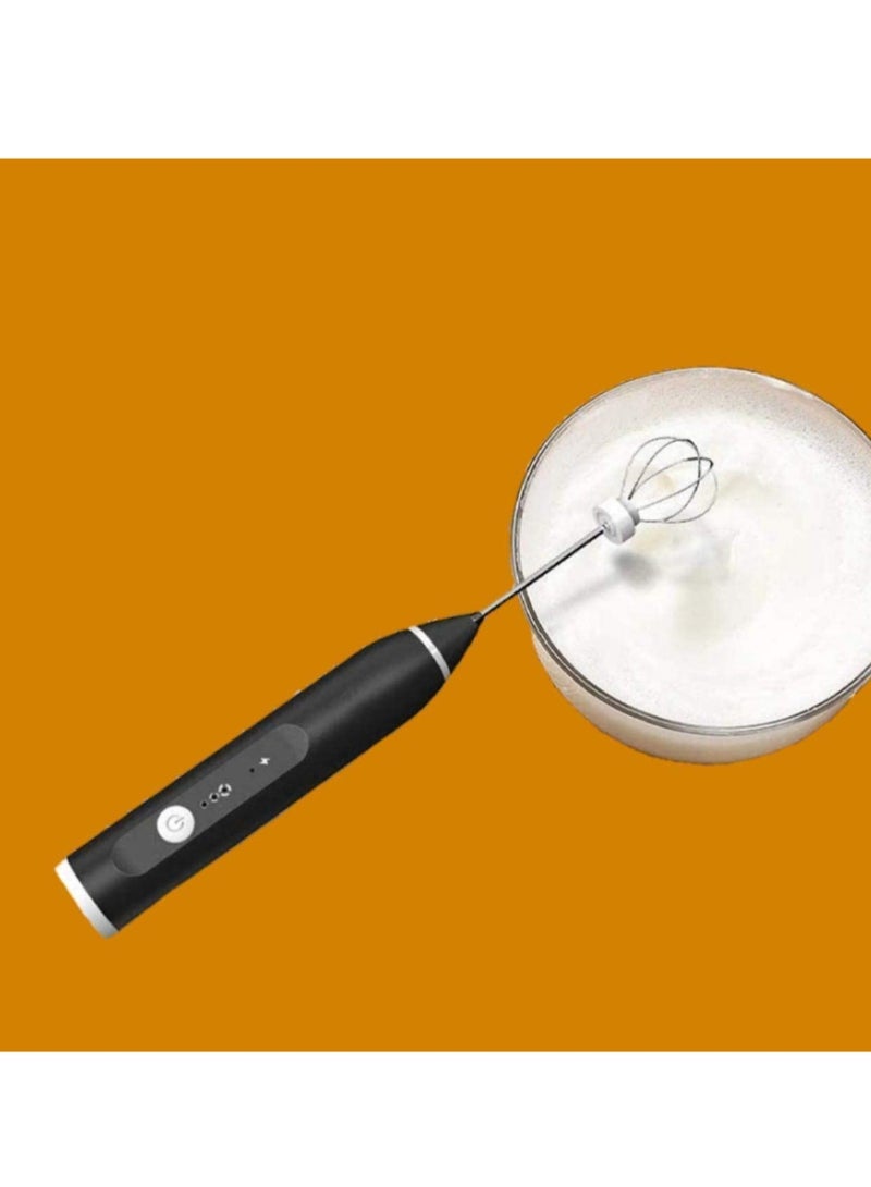 ELTRAZONE Rechargeable Milk Frother, Coffee Frother Yogurt mixer Egg beater Handheld Foam Maker Rechargeable Electric Foam Maker with 2 Stainless Whisks Speed Adjustable Durable Frother Drink portable Mixer - Image 3