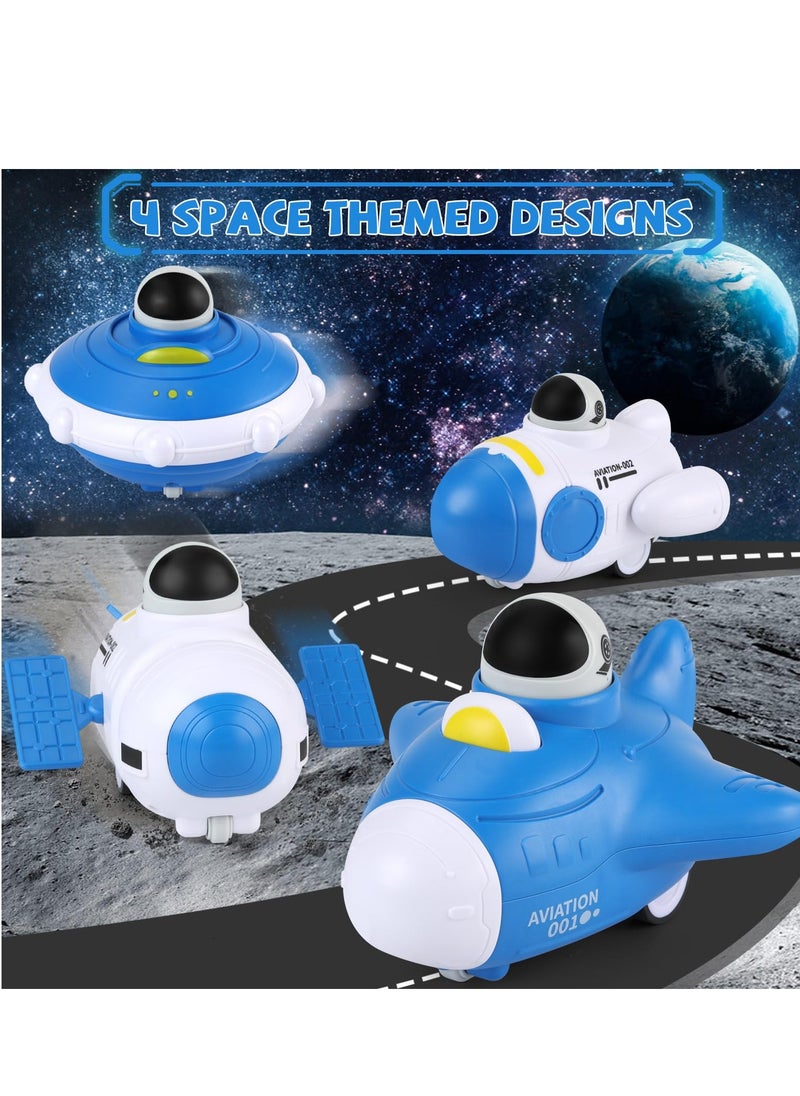 SYOSI 4 PCS Space Baby Cars Toys,1 Year Old boy Birthday Gift,Push and Go Toy Cars, Inertial Toy Cars, 12-18 Months Toddler Toys, Boy Toys 1st Birthday Gifts for 1 2 3 Year Old Boys Girls  - Image 2