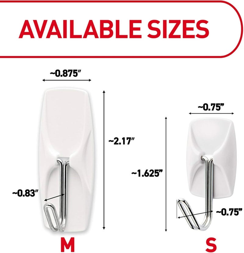 Command Small Wire Toggle Hooks, 32 Count, and 48 Strips, Damage Free Hanging Wall Hooks with Adhesive Strips, No Tools Required for Hanging, Organization and Storage, Holds up to 0.5 lb - Image 4