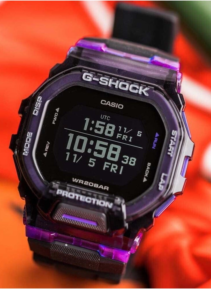 CASIO G-shock Digital Black Resin Band G-squad Vital Bright Series Men's Watch GBD-200SM-1A6  - Image 3