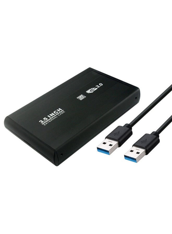 3.5 Inch SATA Serial Port To USB3.0 Desktop External Aluminum Alloy Mobile Hard Disk Box-Color:U35E3.0 Black European Gauge  - Image 3