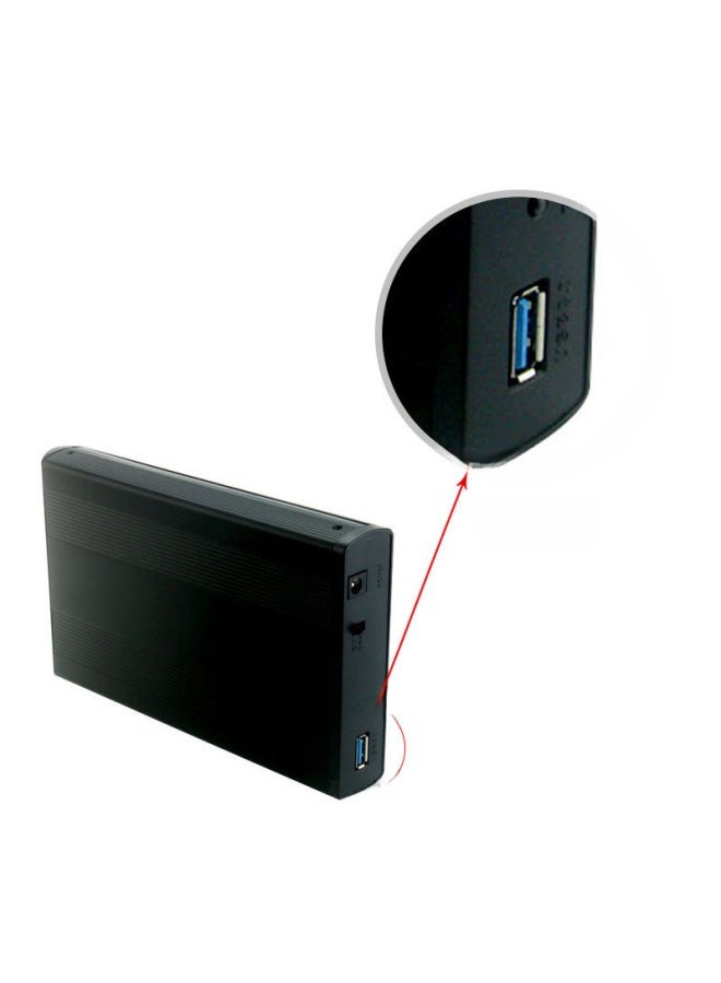 3.5 Inch SATA Serial Port To USB3.0 Desktop External Aluminum Alloy Mobile Hard Disk Box-Color:U35E3.0 Black European Gauge  - Image 4