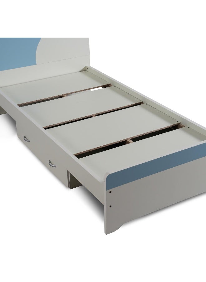 Pan Home Bella Kids Single Bed With 4 Drawer Storage 90X190 Cm - Blue  - Image 5