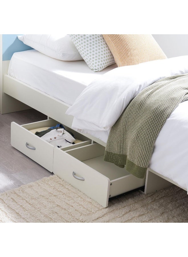 Pan Home Bella Kids Single Bed With 4 Drawer Storage 90X190 Cm - Blue  - Image 1