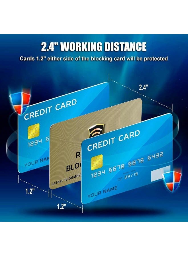 SaiTech IT 5 Pack RFID Blocking Card, One Card Protects Entire Wallet Purse for Men & Women, NFC Contactless Bank Debit Credit Card Protector ID ATM Guard – Golden - Image 4