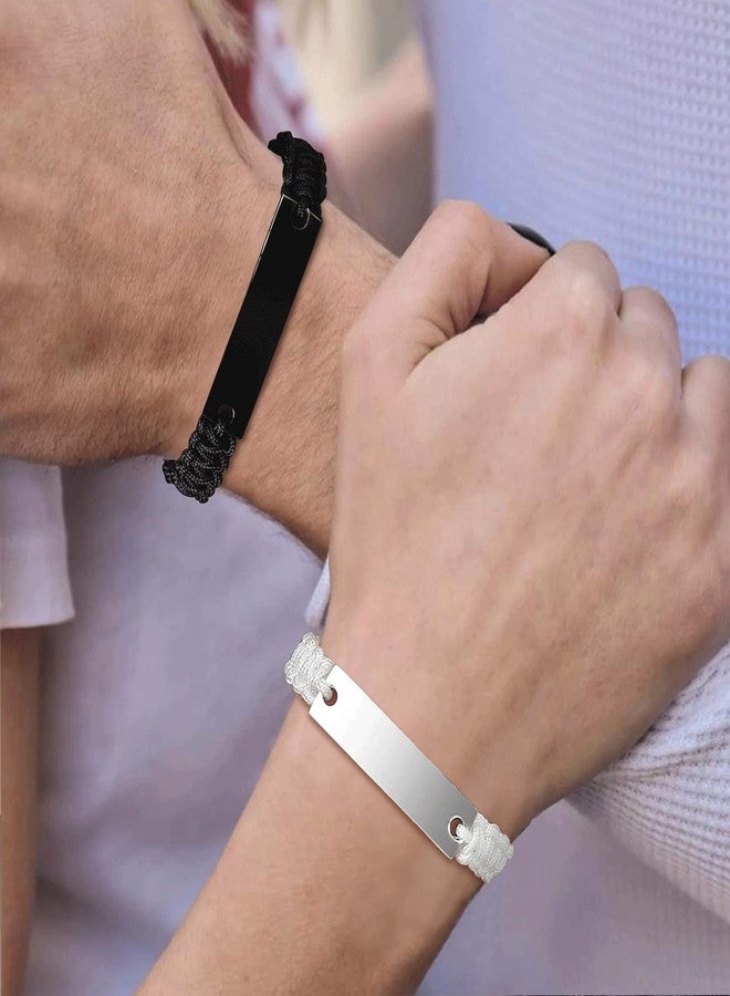 VNOX 2 Pcs Couple Friendship Bracelet for Him and Her Matching Relationship Promise Distance Yinyang Handmade Braided Rope Bracelets Set for Couples - Image 5