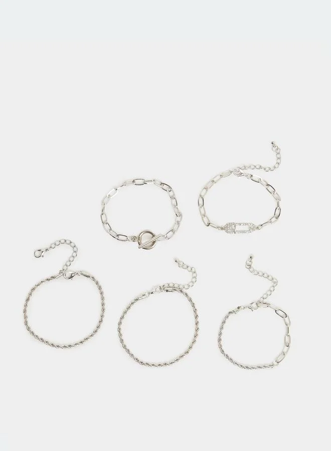 Styli Set of 5 - Silver Chain Bracelet