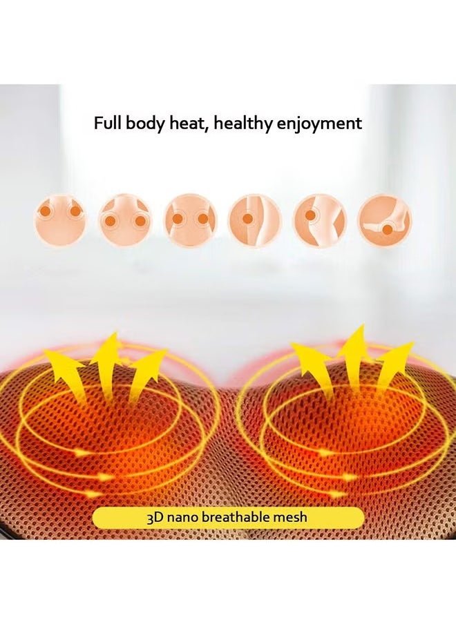 Generic U Shape Electric Shiatsu Neck And Shoulder Back Foot Waist Abdominal Body Massager with Heat Vibration Deep Tissue Cervical Kneading Pillow For Muscle Pain Relief  - Image 2