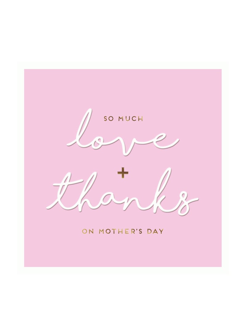 Redback Cards Love And Thanks Mother's Day