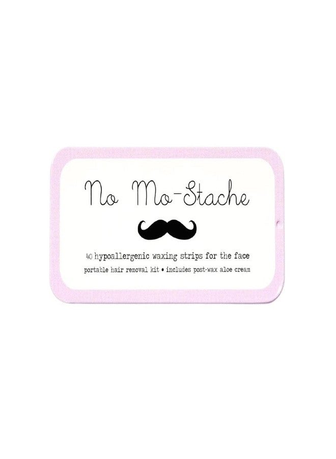 No mo-stache Wax Strips for Lip and Face - Hair Removal Kit - 40 Travel Friendly Individual Use Strips - Vegan - Paraben Free - Safe for All Skin Types - For Women - Shark Tank Product - Image 1