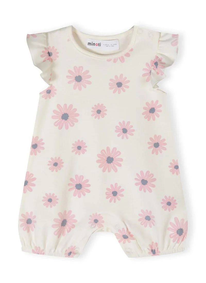 MINOTI 4-Pack Baby Rompers with Ruffle Sleeves