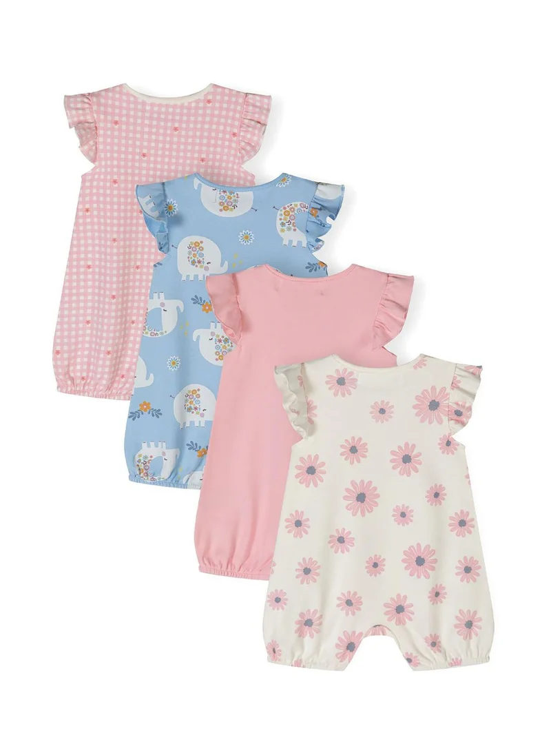 مينوتي Baby 4 Pack Frill Sleeve Rompers