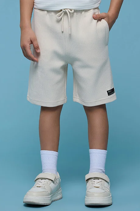 R&B Solid Shorts with Drawstring Waist