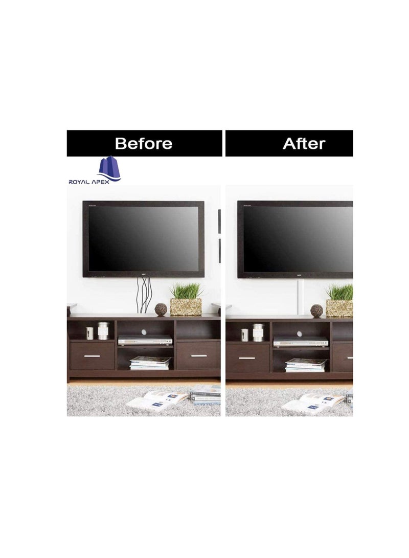 90cm Square Cable Box Self Adhesive PVC Trunking White Red Sticker Wall Cord Cover Cable Concealer On-Wall Wire Cover Paintable Cable Management Raceway to Hide Wires Pack of 3 25x16MM  - Image 3