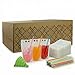 C CRYSTAL LEMON 400PCS Drink Pouches with 400 Straws Reusable Juice and Smoothie Bags with Zipper Seal BPAFree StandUp Plastic Pouches for Party Travel Camping Bulk Drinks - Image 1