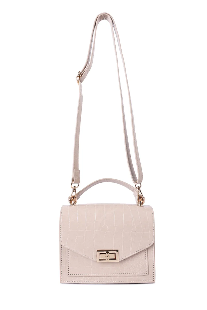 London Rag Nude Mini Croc Sling Bag