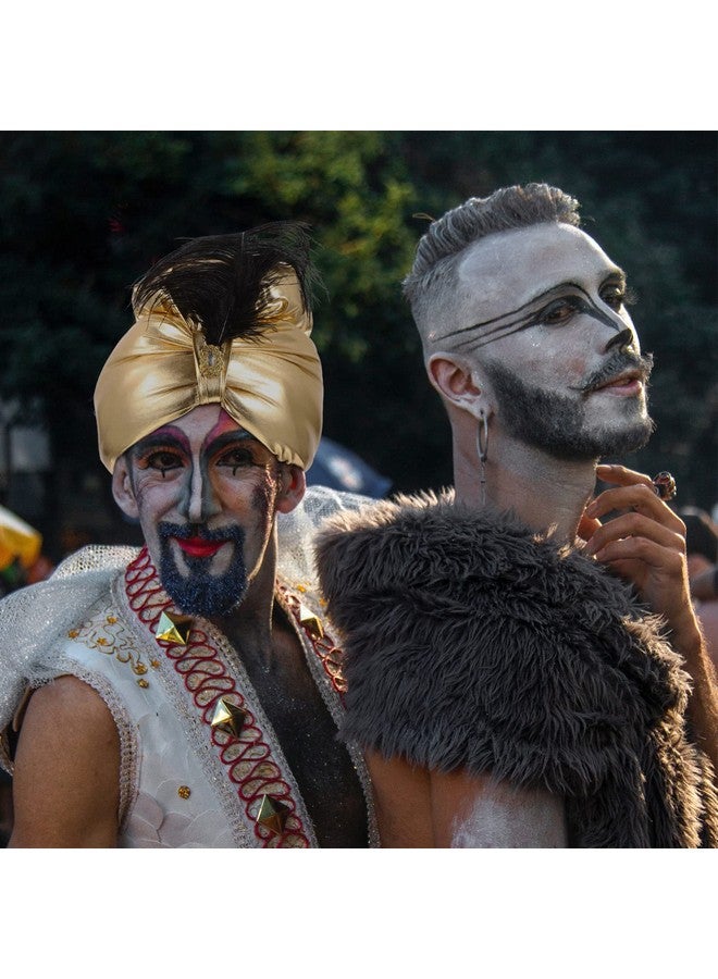 Toyvian Golden Turban Hat Plume Decoration Arabian Prince Headdress Costume Hat Turban Beanie Glittered Headwrap Turban Hat Head Wear One Size Unisex Turban Hat Costume - Image 5