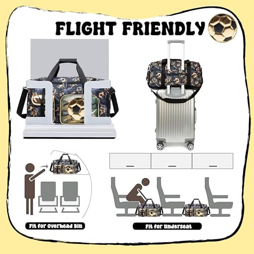 Oruiji Kids Duffle Bag Boys Travel Bag for Kids Overnight Bag for Kids Sports Bag for Boys Weekender Bag Gym Bag for Boy with Shoe Compartment - Image 3