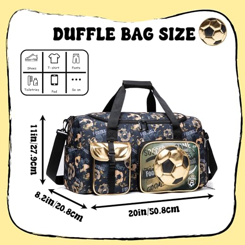 Oruiji Kids Duffle Bag Boys Travel Bag for Kids Overnight Bag for Kids Sports Bag for Boys Weekender Bag Gym Bag for Boy with Shoe Compartment - Image 2