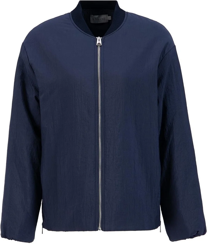ARMINE Collar Ribbed Bomber Jacket 24KD7522 Navy Blue