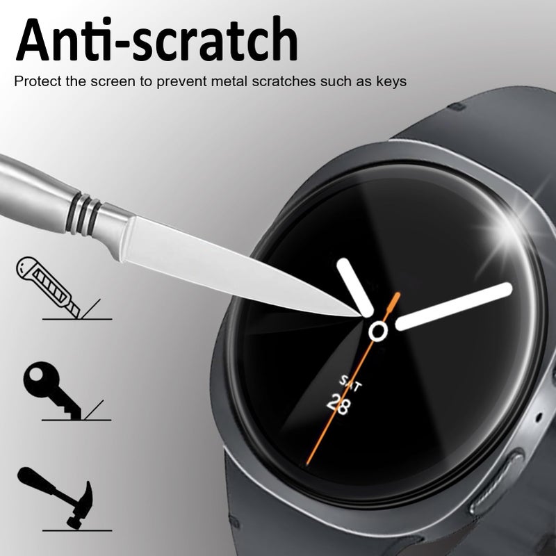 SPGUARD 4 Pack for Samsung Galaxy Watch 8 Screen Protector 40mm Tempered Glass Clear Film Anti Scratch Bubble Free Compatible with Galaxy Watch8 40mm(NOT for Others Models) - Image 4