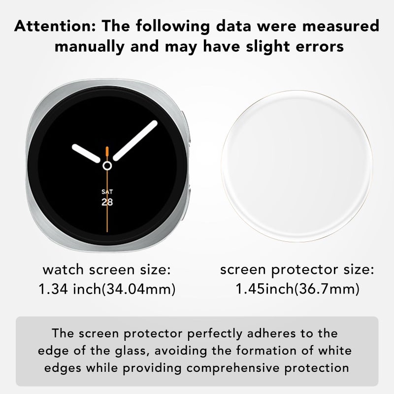 SPGUARD 4 Pack for Samsung Galaxy Watch 8 Screen Protector 40mm Tempered Glass Clear Film Anti Scratch Bubble Free Compatible with Galaxy Watch8 40mm(NOT for Others Models) - Image 2