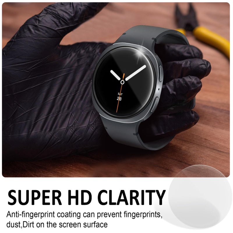 SPGUARD 4 Pack for Samsung Galaxy Watch 8 Screen Protector 40mm Tempered Glass Clear Film Anti Scratch Bubble Free Compatible with Galaxy Watch8 40mm(NOT for Others Models) - Image 3