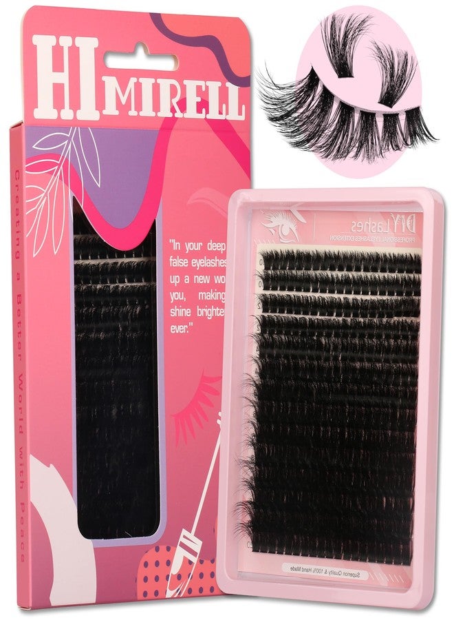 Himirell C Curl Lash Clusters Extensions - 280 Pcs of 100D Fluffy Wispy Individual Eye Lashes, DIY Home Makeup Lash Extension Kit for Self Application (9-20MM) Mix - Image 2