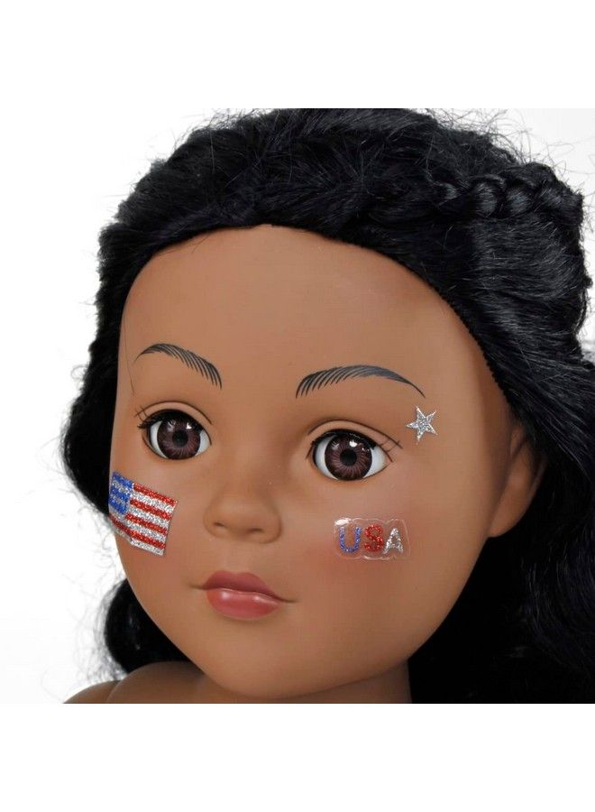 Emily Rose 18 Inch Doll Gymnastics Clothes And Accessories Set Includes Leotard Tumbling Mat Gold Medal And Patriotic Face Stickers! L Fits Most 18“ Dolls - Image 5