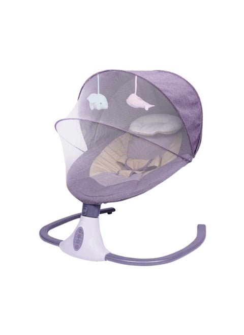 Electric Baby Rocking Chair for 0-2 Years Old with Remote Control, Smart Bluetooth Features, and Mosquito Net