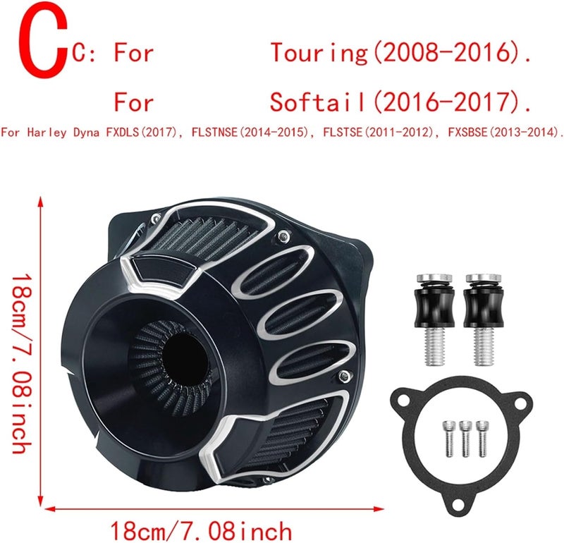 Wivplex Motorcycle CNC Air Cleaner Intake Filter - Image 2