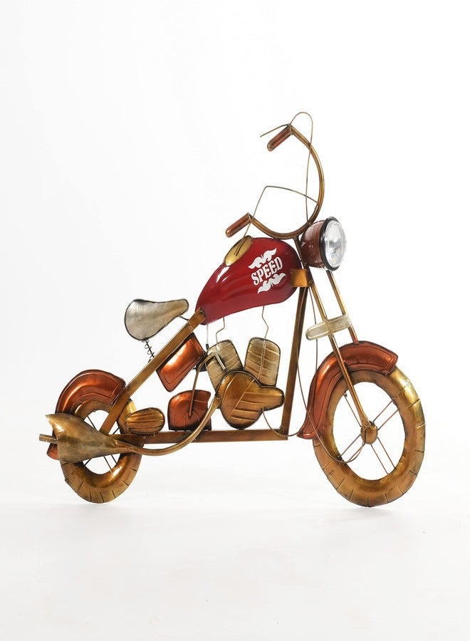 CRAFT TREE Metal Handpainted Wall Hanging Bike Showpiece with LED Lights | Decorative Wall Art for Living Room, Home, and Office | Unique Gift for Bike Lovers | Multicolor - Image 5