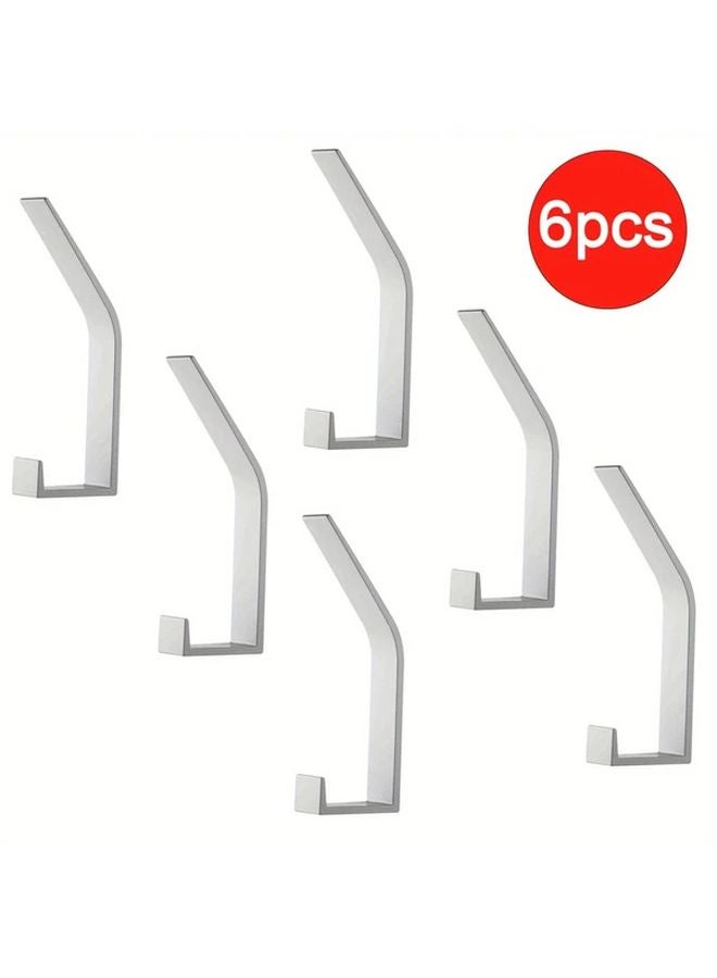 6 خطاف حائط ثقيل لتعليق المعاطف أسود للقبعة والرداء والمنشفة والحقيبة الظهر - Image 5