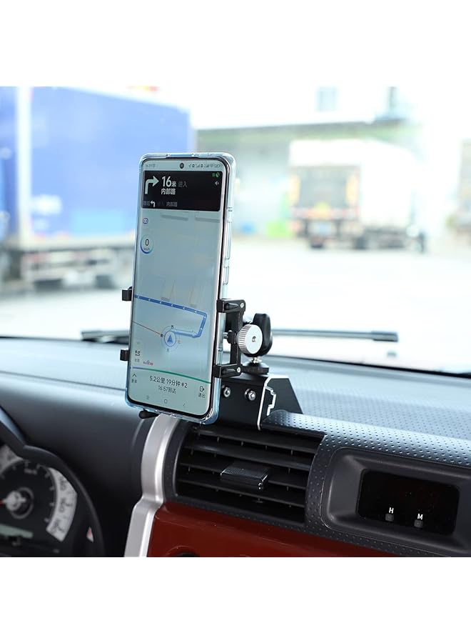 متوافق مع حامل هاتف السيارة Toyota Fj Cruiser 2007-2021، حامل هاتف خلوي في منفذ هواء وحدة التحكم المركزية، حامل هاتف بدون استخدام اليدين في فتحة التهوية (طراز H) - Image 2