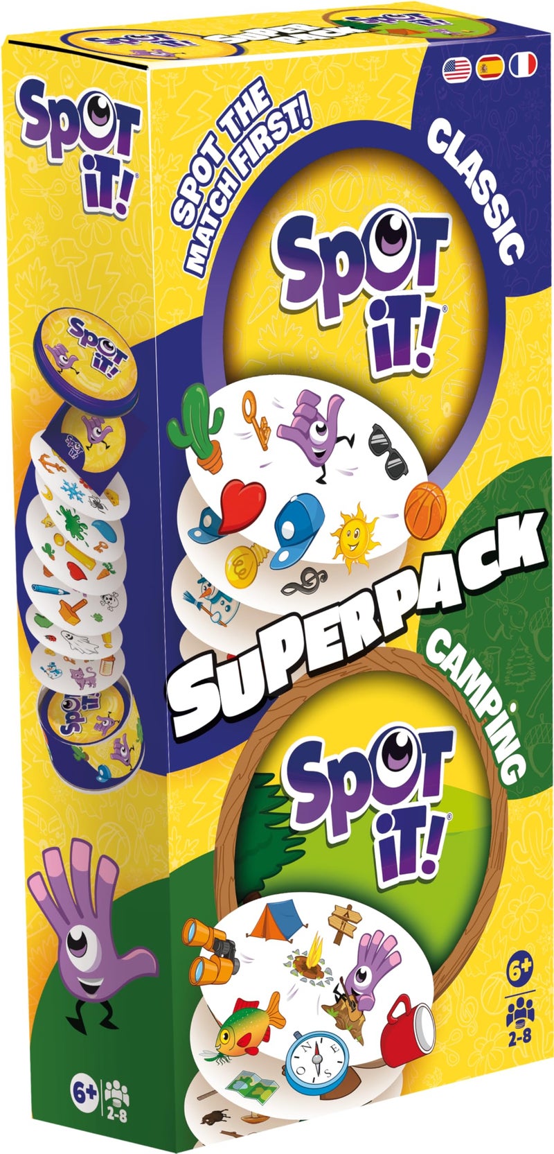 Asmodee Spot It Super Pack 2024 Refresh Eco Big Box Includes Classic and Camping Editions Family Card Game Bundle for Quick Reflexes Ages 6 28 Players 10 Minute Playtime - Image 2