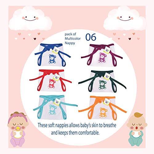 Toddylon New Born Baby Clothes | Dress | Jhabla Set | Nappy | Cotton Printed | Summer | Boy's & Girl's | Clothing Sets (Multicolor, 0-6 Months) Pack Of 6 - Image 4