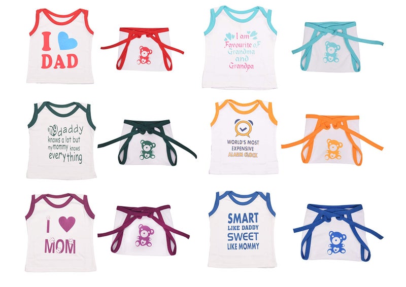 Toddylon New Born Baby Clothes | Dress | Jhabla Set | Nappy | Cotton Printed | Summer | Boy's & Girl's | Clothing Sets (Multicolor, 0-6 Months) Pack Of 6 - Image 1