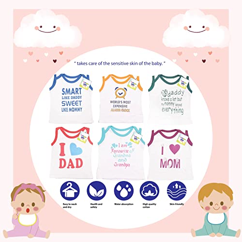 Toddylon New Born Baby Clothes | Dress | Jhabla Set | Nappy | Cotton Printed | Summer | Boy's & Girl's | Clothing Sets (Multicolor, 0-6 Months) Pack Of 6 - Image 3