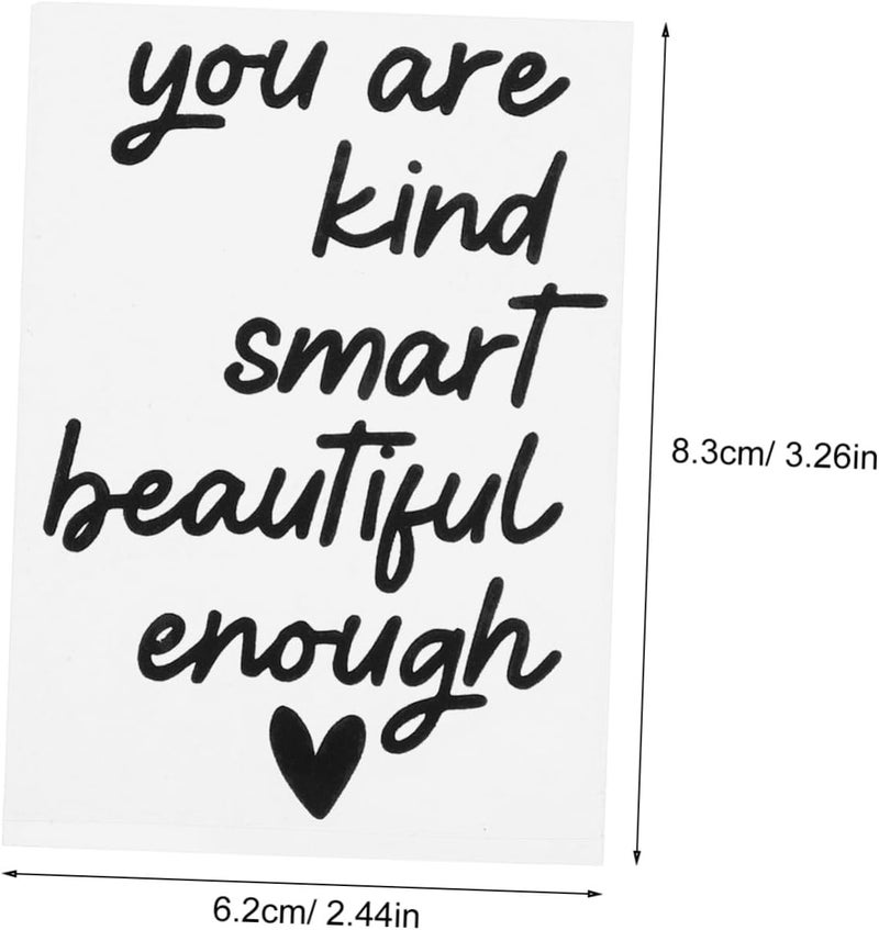 Abaodam 2 Sheets Positive Affirmation Mirror Decals Vinyl Stickers for Bathroom and ’ Room Wall Décor Motivational Adhesive Quotes for Vanity Mirrors - Image 2
