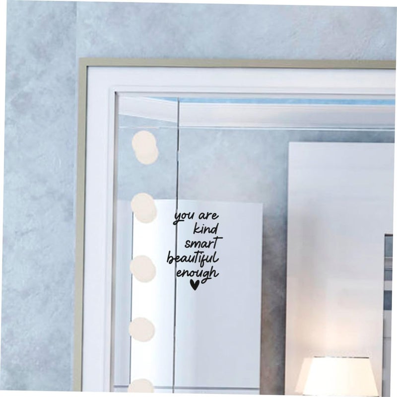 Abaodam 2 Sheets Positive Affirmation Mirror Decals Vinyl Stickers for Bathroom and ’ Room Wall Décor Motivational Adhesive Quotes for Vanity Mirrors - Image 5