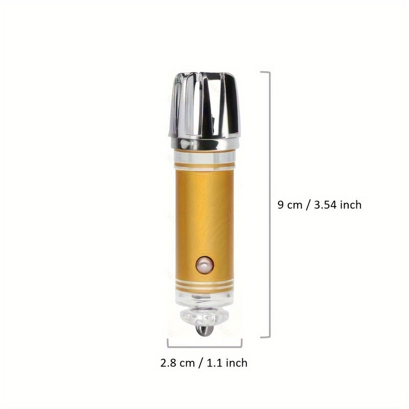 Silver 12V Car Air Purifier Ionizer Eliminates Smoke PM2.5 Allergens Odors - Image 3