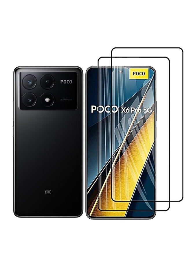 إكس ليفيل 2 قطعة الدخن بوكو X6 برو 5G حامي الشاشة ، 9H خفف من الزجاج حامي الشاشة - Image 1