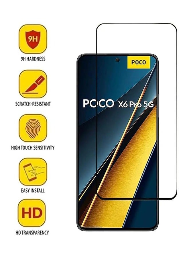 إكس ليفيل 2 قطعة الدخن بوكو X6 برو 5G حامي الشاشة ، 9H خفف من الزجاج حامي الشاشة - Image 2