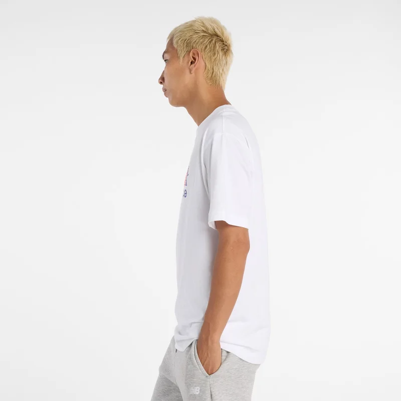 New Balance White Men's Gradient Runner T-Shirt for Men | Best Price UAE